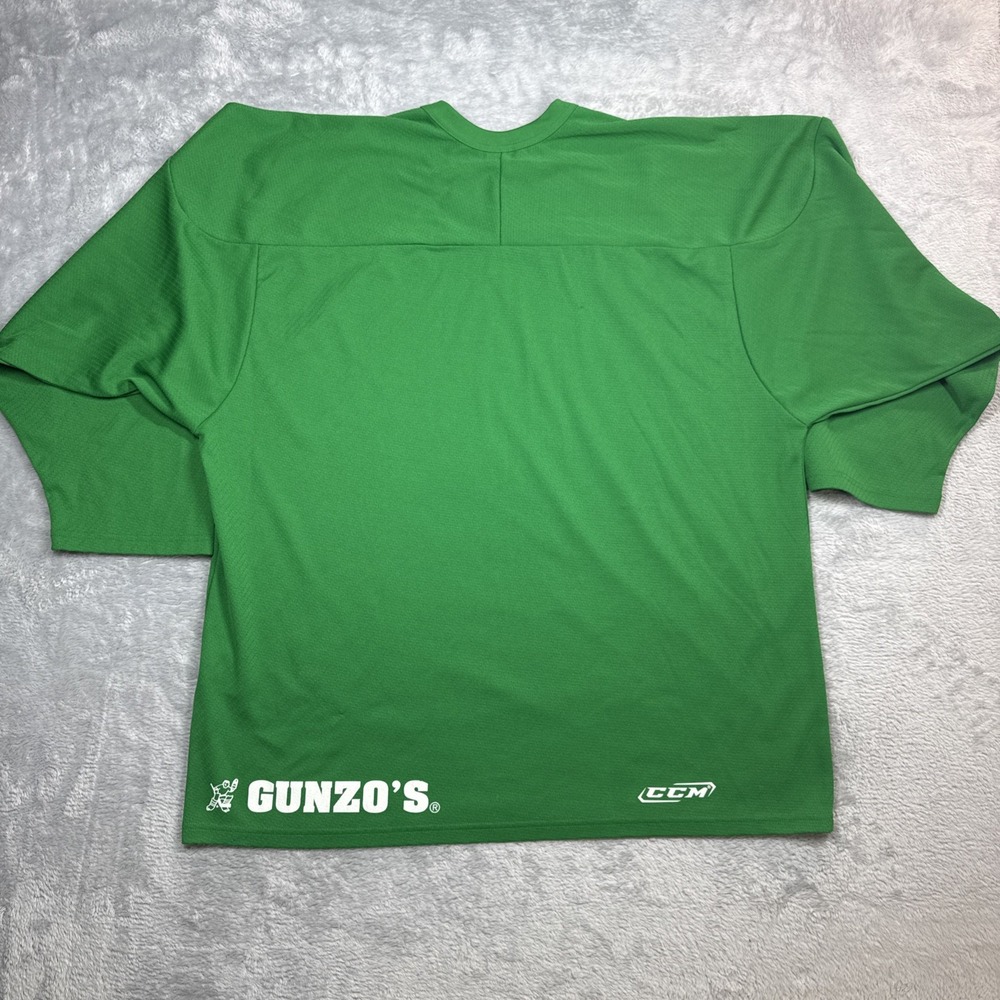 Maska Hockey Jersey Adult Large Green Gunzo's CCM Air-Knit Stained